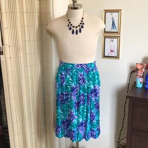 🔴Vintage Teal & Purple Midi